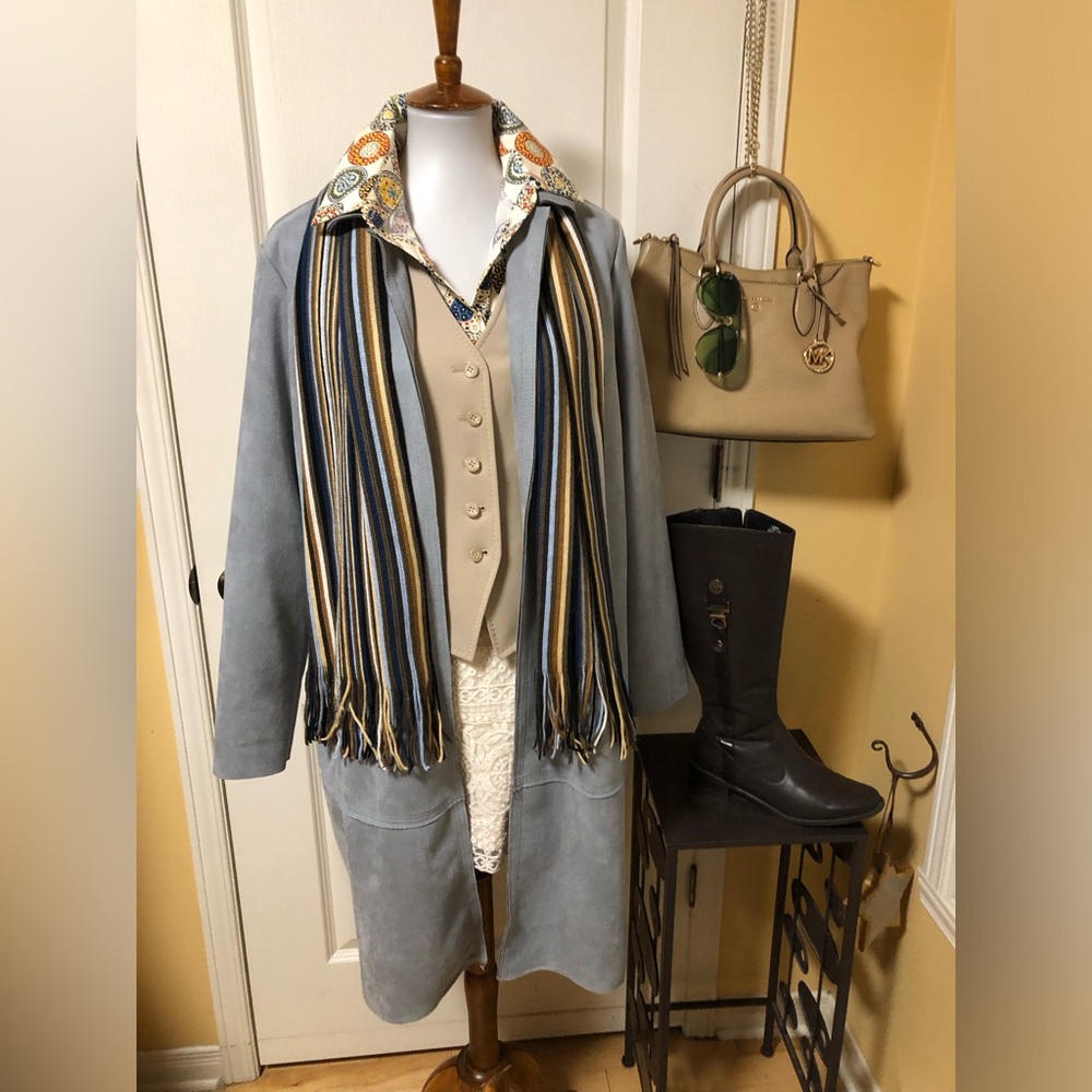 Micro suede open blazer /Jacket /duster